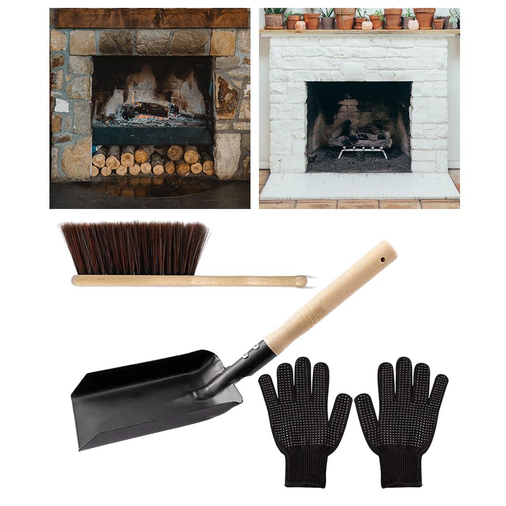 Shovel and Hearth Brush Set, Hearth Tidy Set, Fireplace Shovel and Brush, Fireplace Tool Set, Brush Pan Set, Firepit Tool