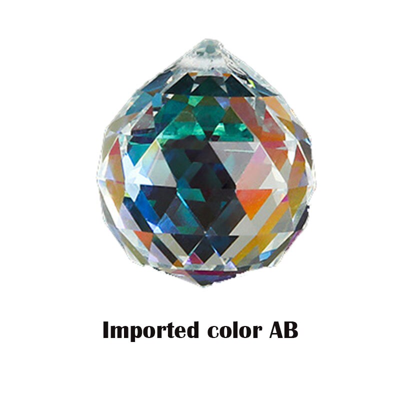 20/30/40mm cor múltipla bola de iluminação cristal feng shui lâmpada prisma bola arco-íris sun catcher casa decoração festa casamento ornamento
