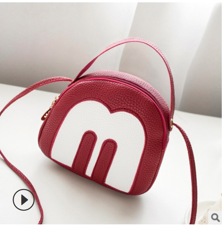Super schattige mini schelp mobiele telefoon tasjes bloem een schouder messenger dames tassen ketting kleine tasjes: Rood