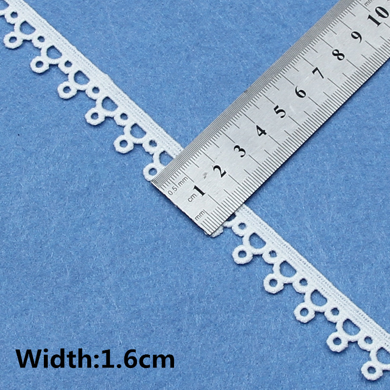 5 jardów białej bawełny haftowanej koronki wstążki tkaniny DIY szycia ręcznie robione materiały rzemieślnicze ubrania dekoracja domu