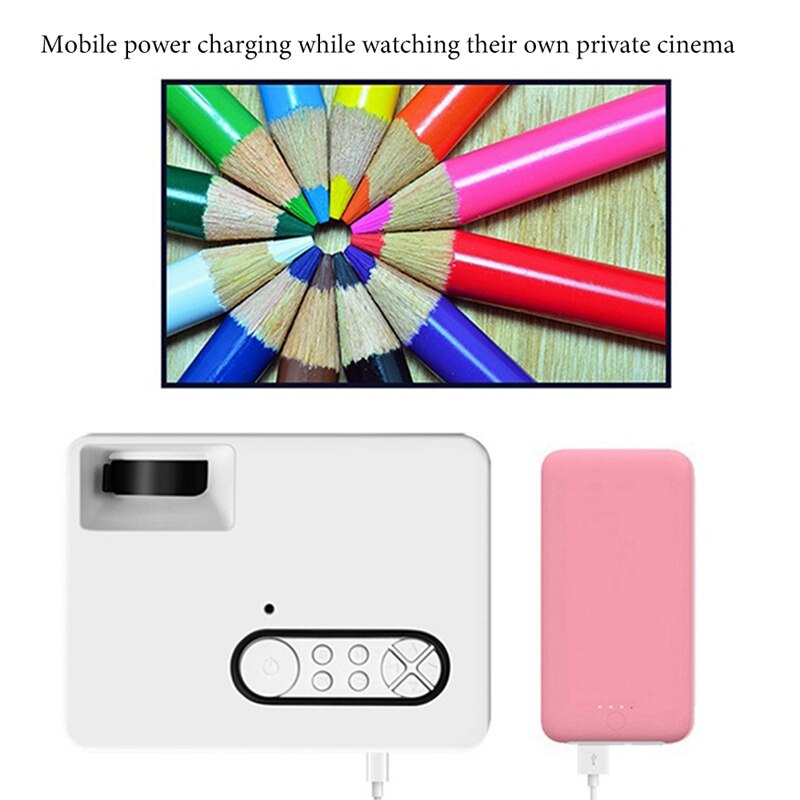 S361 Portable Mini LED 320X240 Pixels 600 Lumens Projector Home Media Player Built-In Speaker