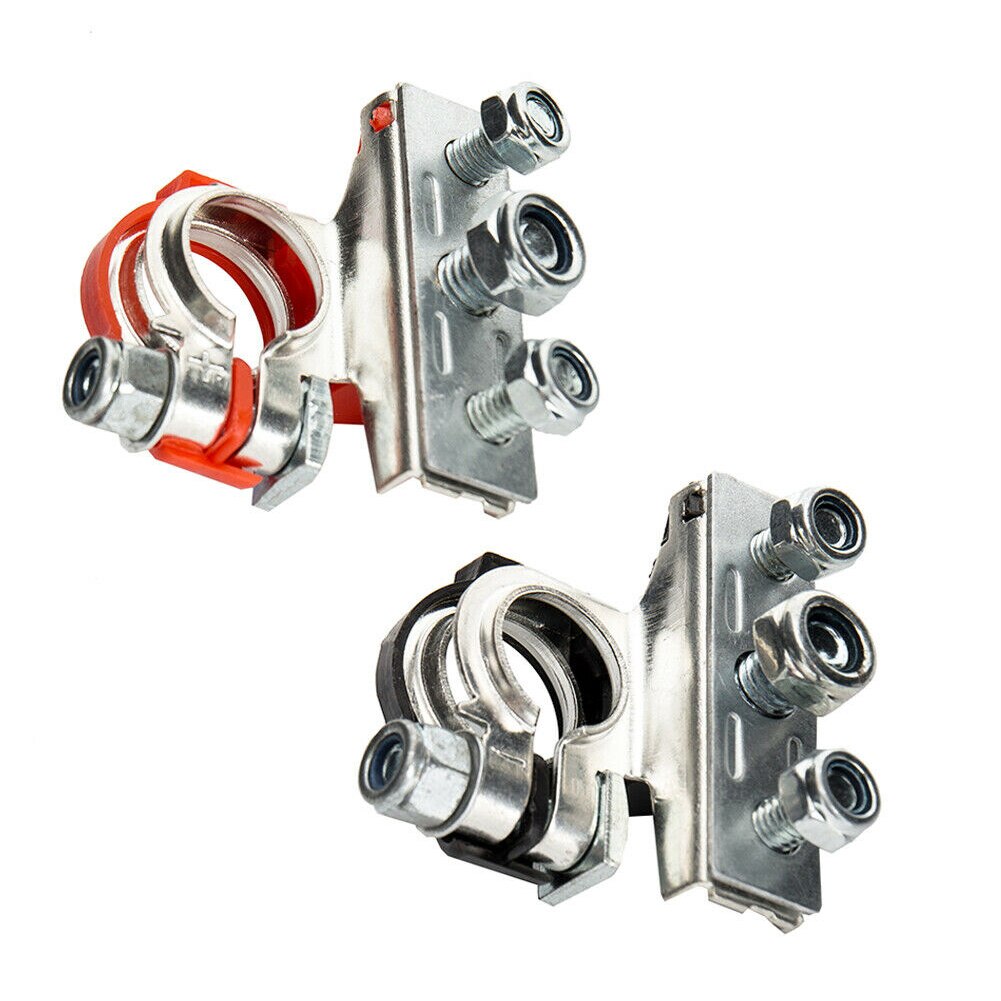 Battery Terminal Connectors with 3 Way, Top Post Battery Terminal Ends Copper Plate Positive and Negative Applicated in Car,Boat