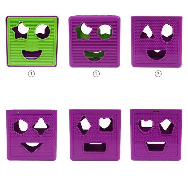 Square Baby Blocks Shape Sorter Toy Blocks Multi Shapes Color Recognition Toys Box