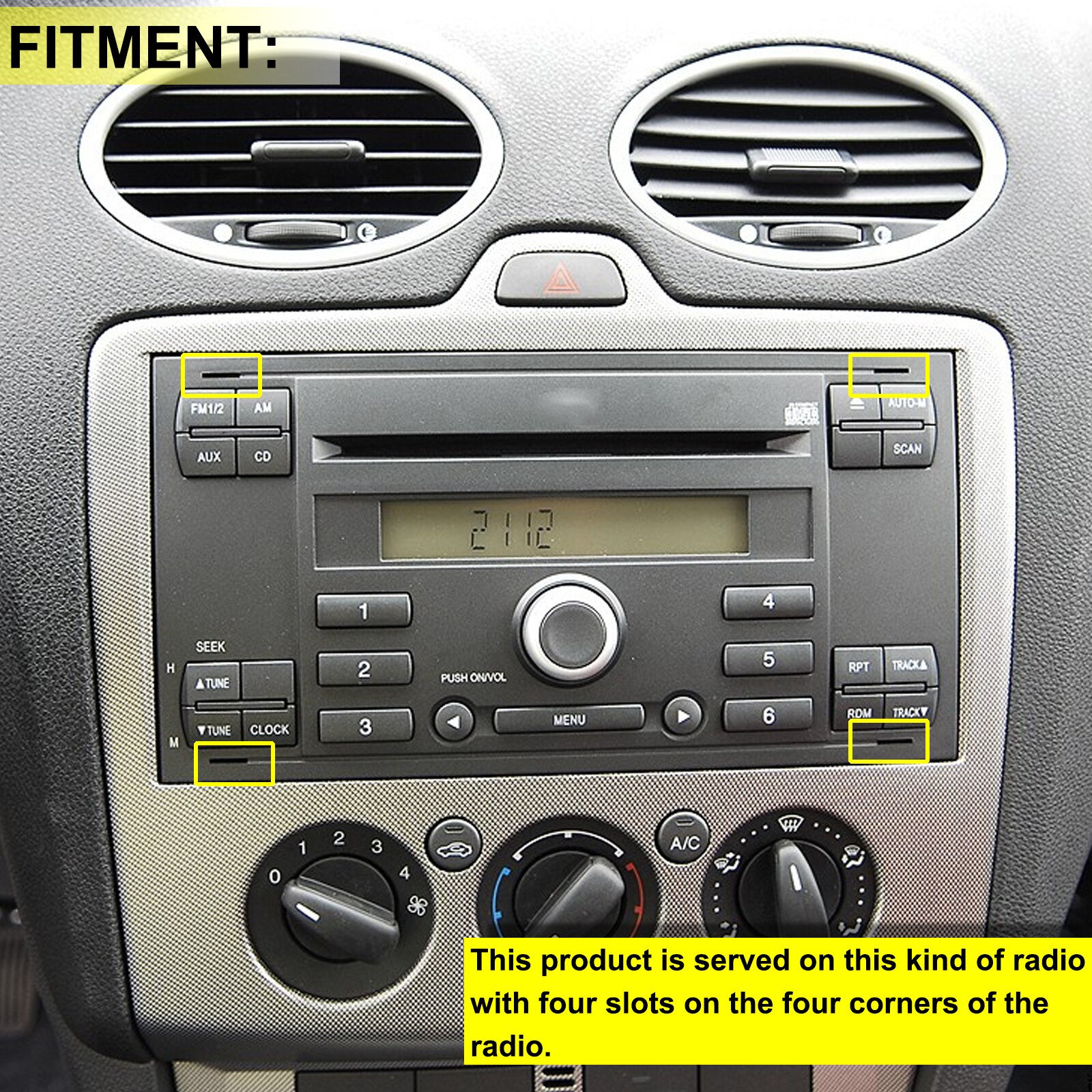 Extractor de llaves de desmontaje de estéreo para Ford Focus Mondeo c-max Transit, herramientas de extracción de coche, 2 pares