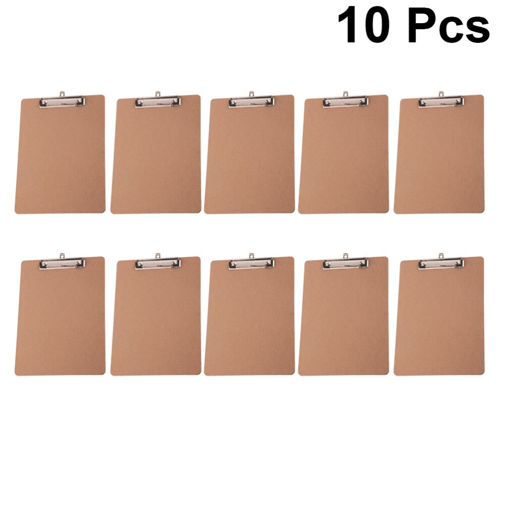 10Pcs Paper Holder Durable Practical Plastic A4 Size Clip Board Memo Folder Paper Holder for School Office Classroom