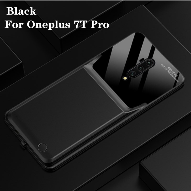 Portable Power Bank Battery Charging Case for OnePlus 7T/7T Pro Battery Case External Battery Charger Cases for OnePlus 7/7 Pro: Black For 7T Pro