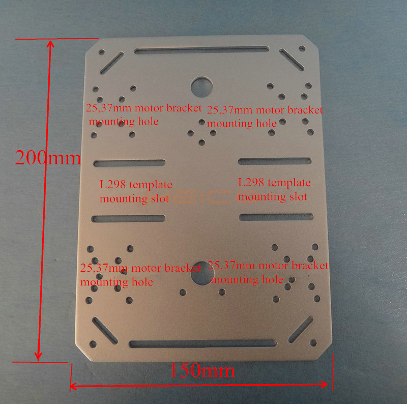 Motor paso a paso para coche con 2 ruedas motrices, chasis de Metal, carro de carga grande, modelo robótico DIY para Arduino, 42 Unidades