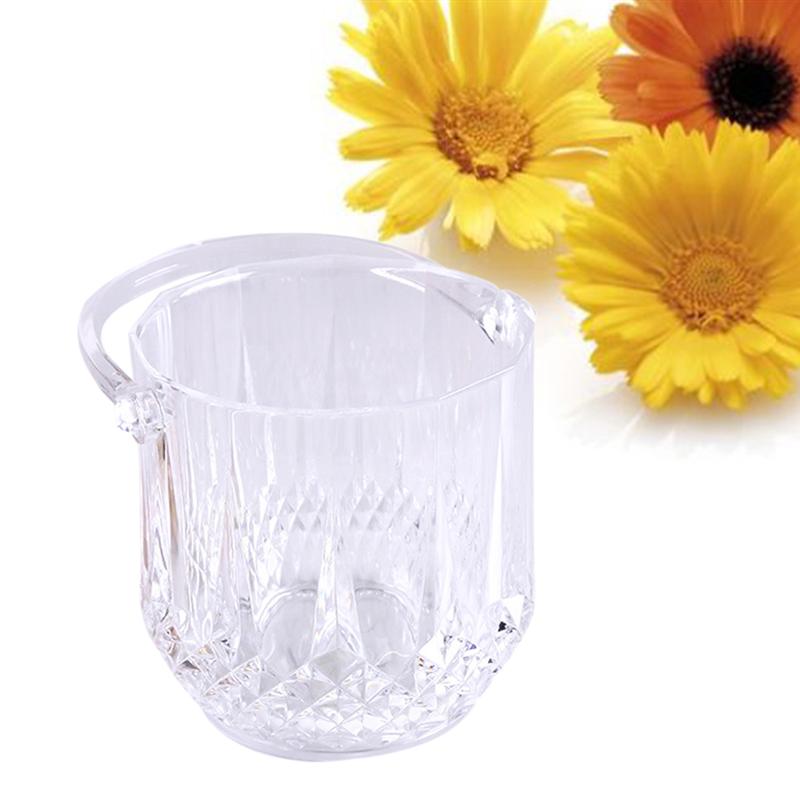 Transparent Acrylic Round Ice Bucket Portable Red Wine Ice Bucket Acrylic Bar KTV Special Ice Bucket For Bar Champagne (12x13cm)