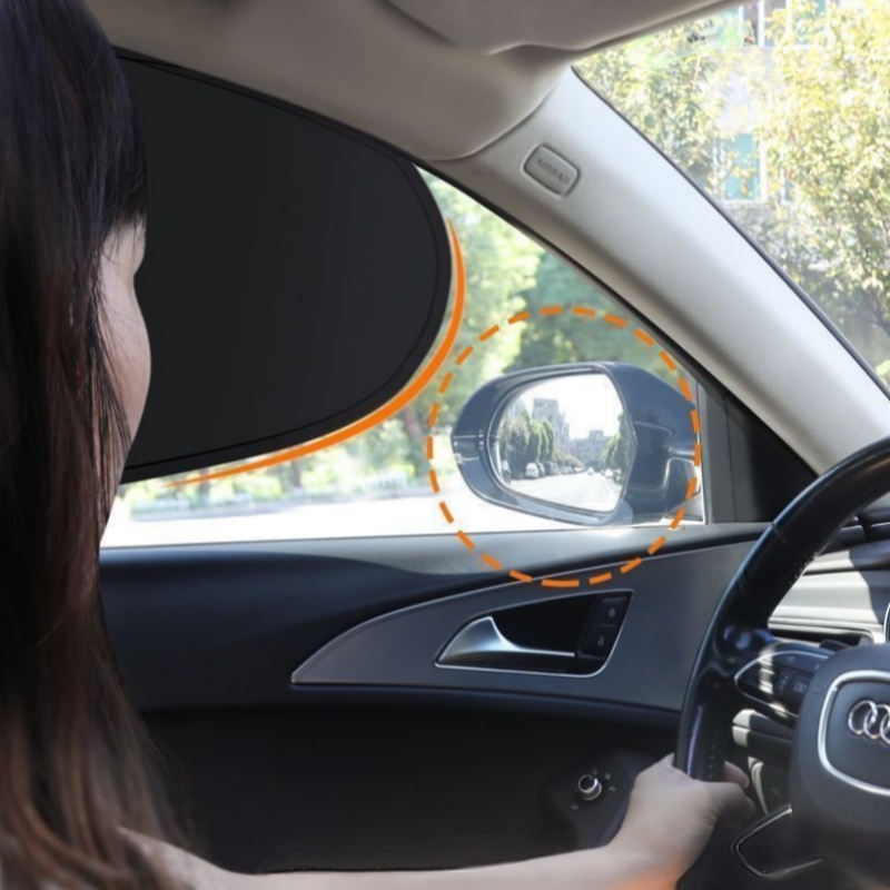 Elektrostatiskt solskydd för sidoruta i bilen, 4-- lagers solskyddsgardiner, bländskydd, uv-blockerare, intern blockerare för bilar, 99.9%  uv-skydd