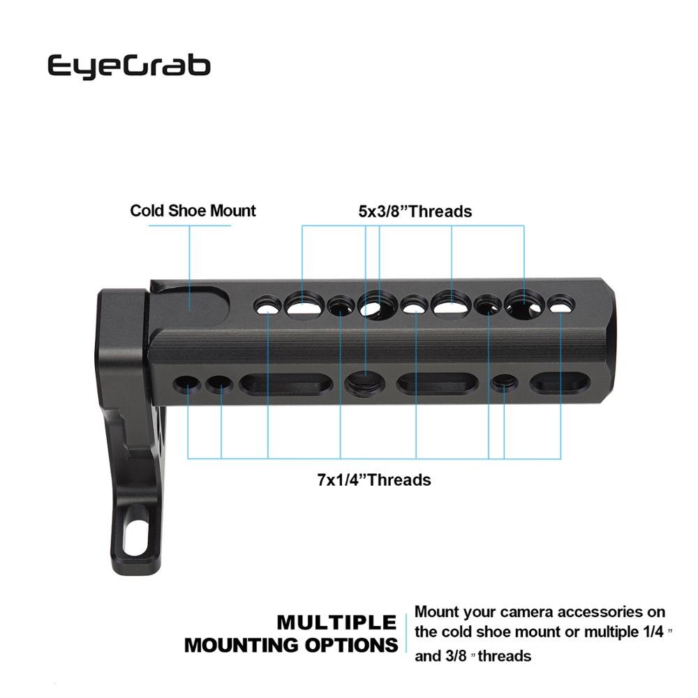 Eyegrab L Plate Holder Hand Grip Tripod Bracket CNC Cold Shoe Handle Hand Grip Camera Multiple Mounting Options