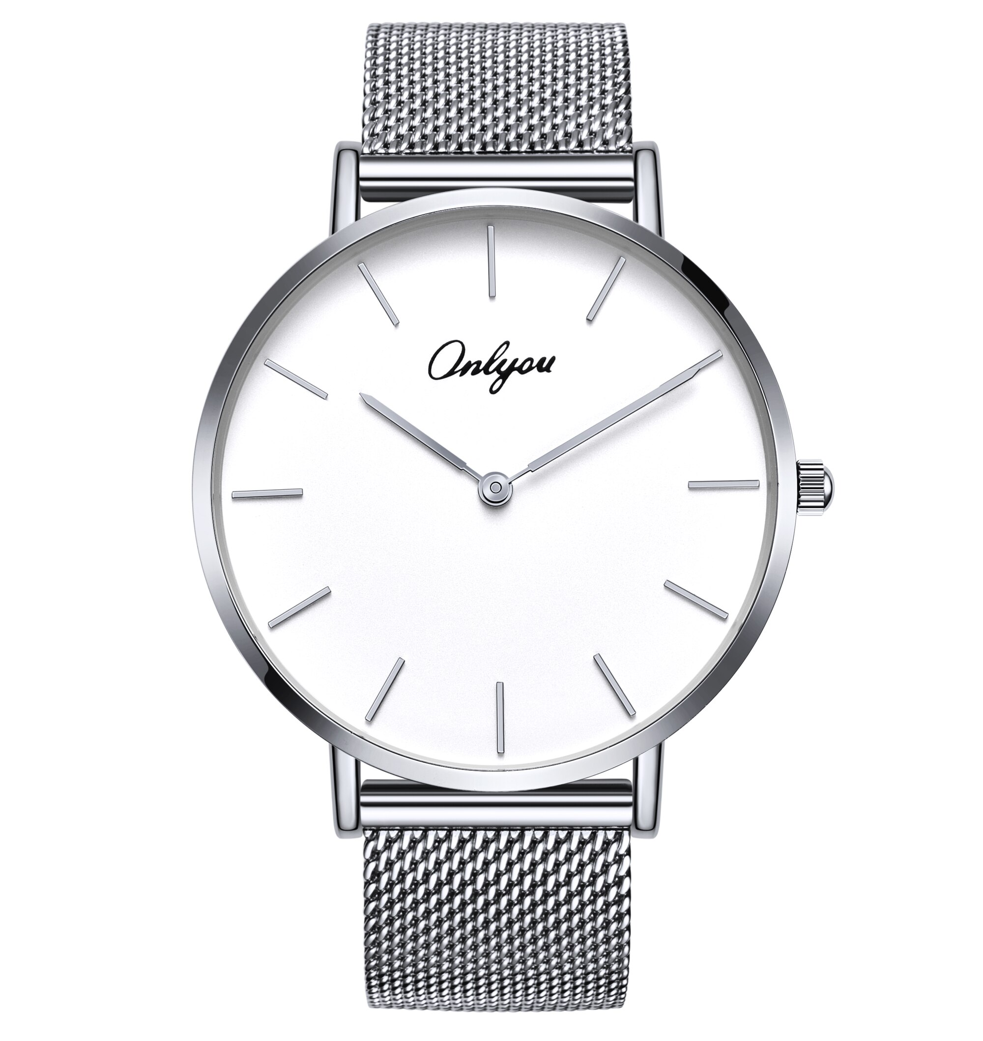 Onlyou horloges paar herenhorloges paar horloges paar mannen en vrouwen horloges voor mannen en vrouwen: E(jonge man)