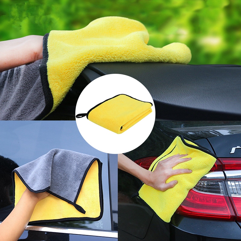Toalla de microfibra para lavado de coches, paño de Secado y limpieza, paño de cuidado para coche, toalla de lavado de coches detallada para accesorios de automóviles Toyota