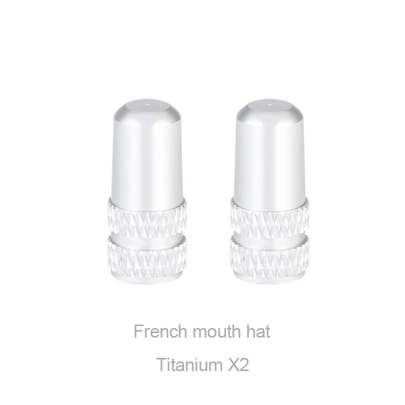 2pc Fahrrad Ventil Kappe Aluminium Legierung Presta/Schrader Straße Mountainbike Reifen Ventil Kappe Staub Schutz Abdeckung Fahrrad zubehör: Type A Titanium