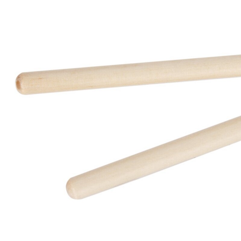 2 Paar Drumsticks: 1 Paar Hardhout Rubberen Hoofd & 1 Paar Nylon Stok Groen