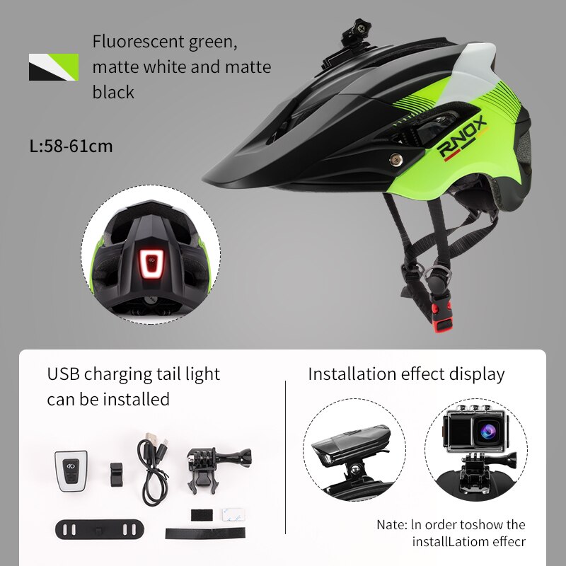 Casque de vélo ultraléger pour hommes et femmes, casquette de sécurité pour le cyclisme en montagne: 05-CD-C / L 58-61cm