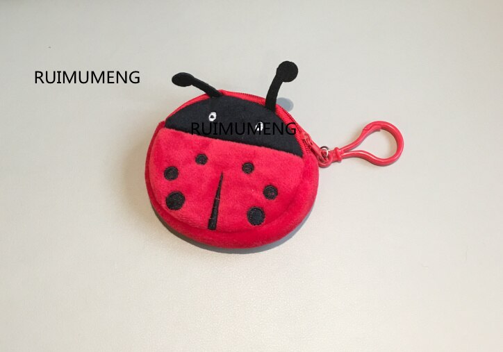 multi-sizes , Ladybug 6-22CM Plush Coin BAG Purse Wallet ; little Key chain Coin BAG , coin pencil Pocket BAG Pouch: 6cm