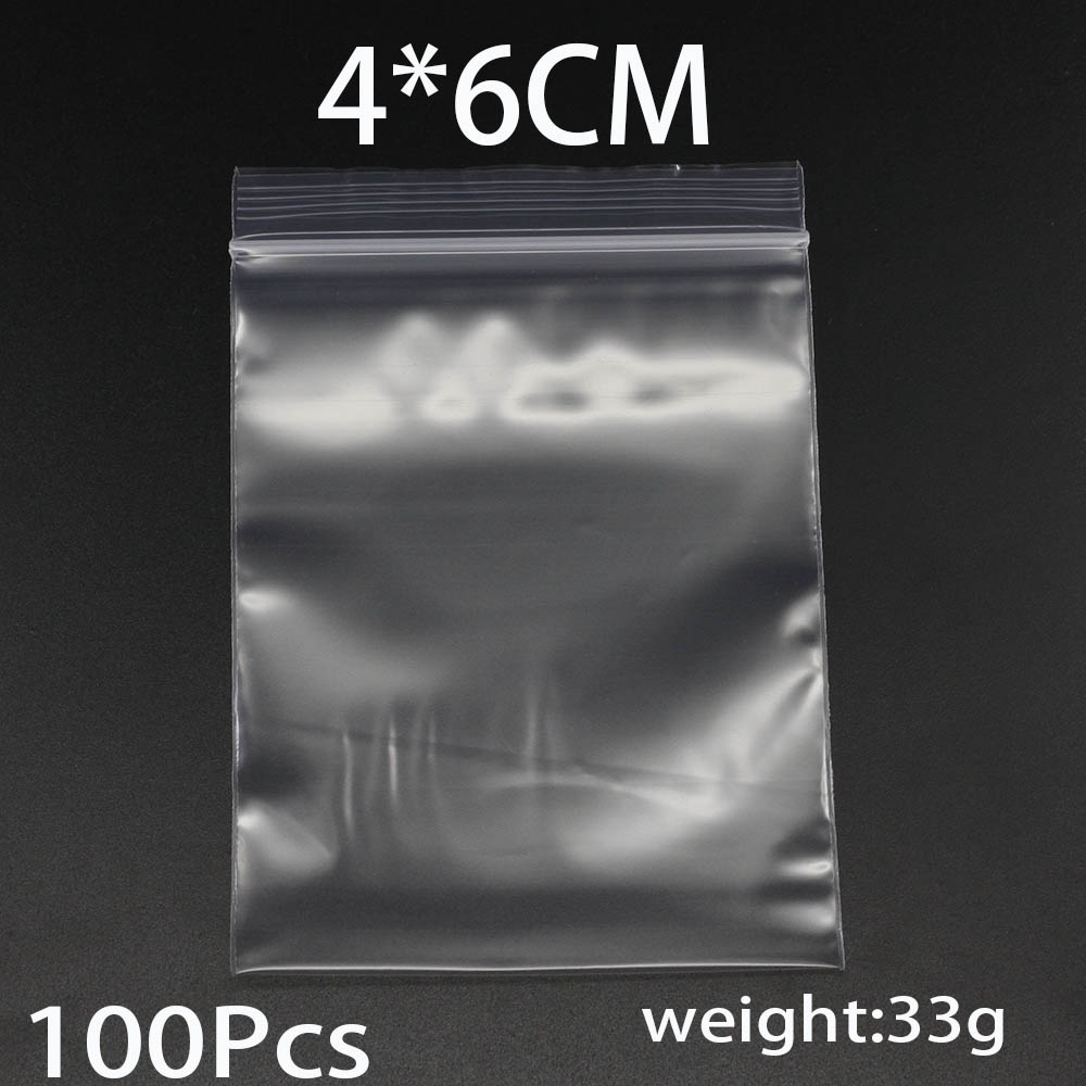 30-100 Pz/pacco 4*6/5*7/6*8/7*10 cm di Spessore Sacchetti di Plastica Poly Trasparente Imballaggio Dei Monili Blocco Zip Richiudibile Per Il Creazione di Gioielli FAI DA TE: Viola