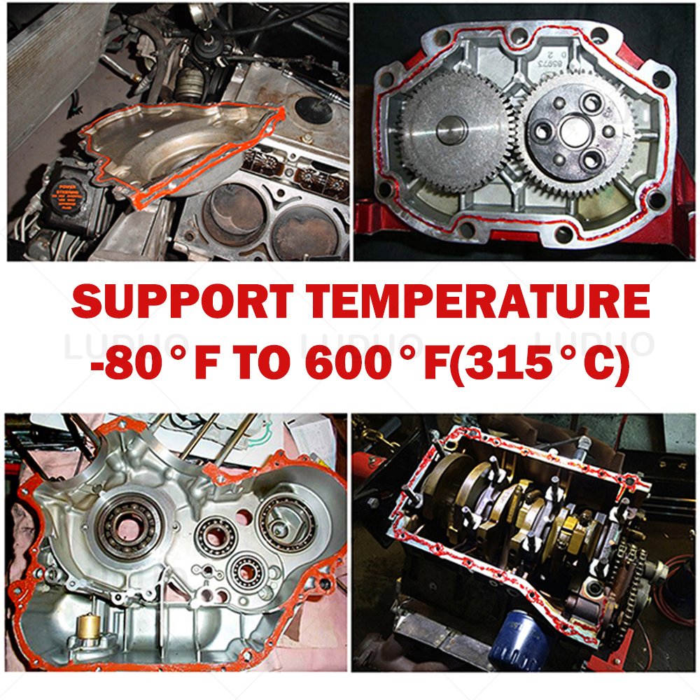 Sellador adhesivo de silicona RTV de alta temperatura, pasta fuerte súper pegamento de 85g para reparación de sellos de espacio de Motor de coche, relleno de Motor