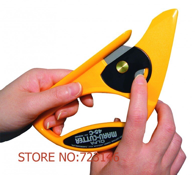 MADE IN JAPAN OLFA 45-C Rotary Cutter for cutting linoleum, carpet, shrink wrap &amp; nylon