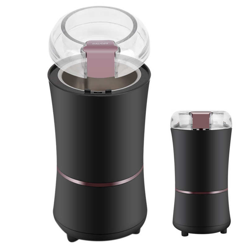 Mini Electric Coffee Mill Grinder with Stainless Steel Blade Adjustable Coffee Bean Grinding Machine US Plug