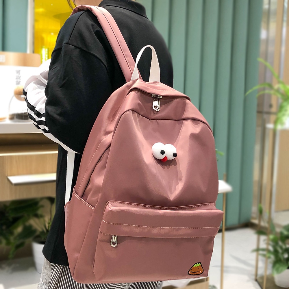 Women Cute Backpack Female Waterproof School Bag Girl Harajuku Nylon Kawaii Backpack Book Student Ladies Bags Luxury