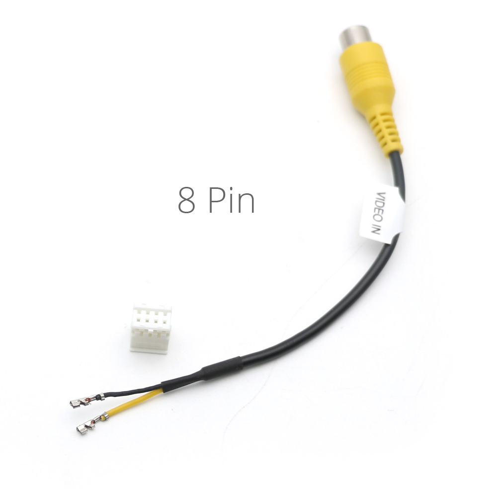 10 Pin RCA Camera Video Input Reversing Parking Cable Adapter Wiring Connector Android Radio: Orange
