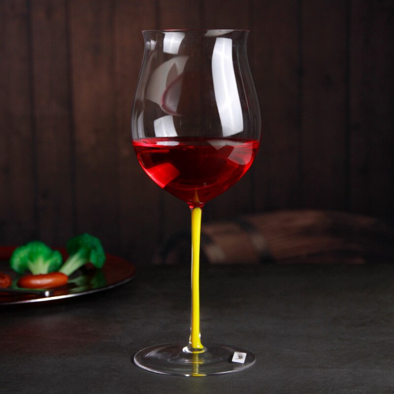 Copo de vinho tinto taça de vidro transparente cristal cor Europeus e Americanos grande borgonha copo de vinho tinto copo de champanhe 2 varas