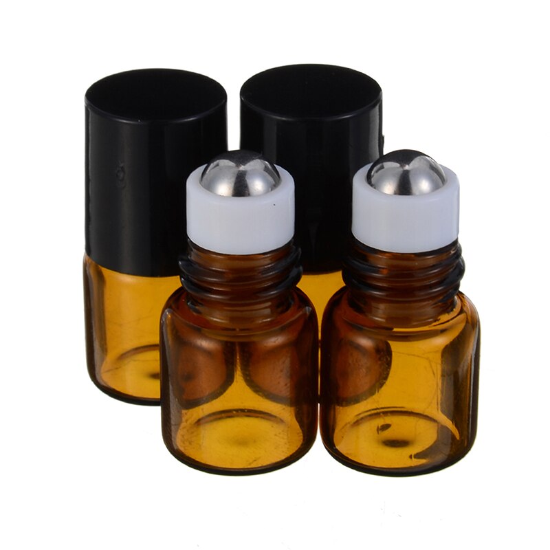 Amber Lege glazen potjes, 12 stuks, voor crèmes, lotions, etherische