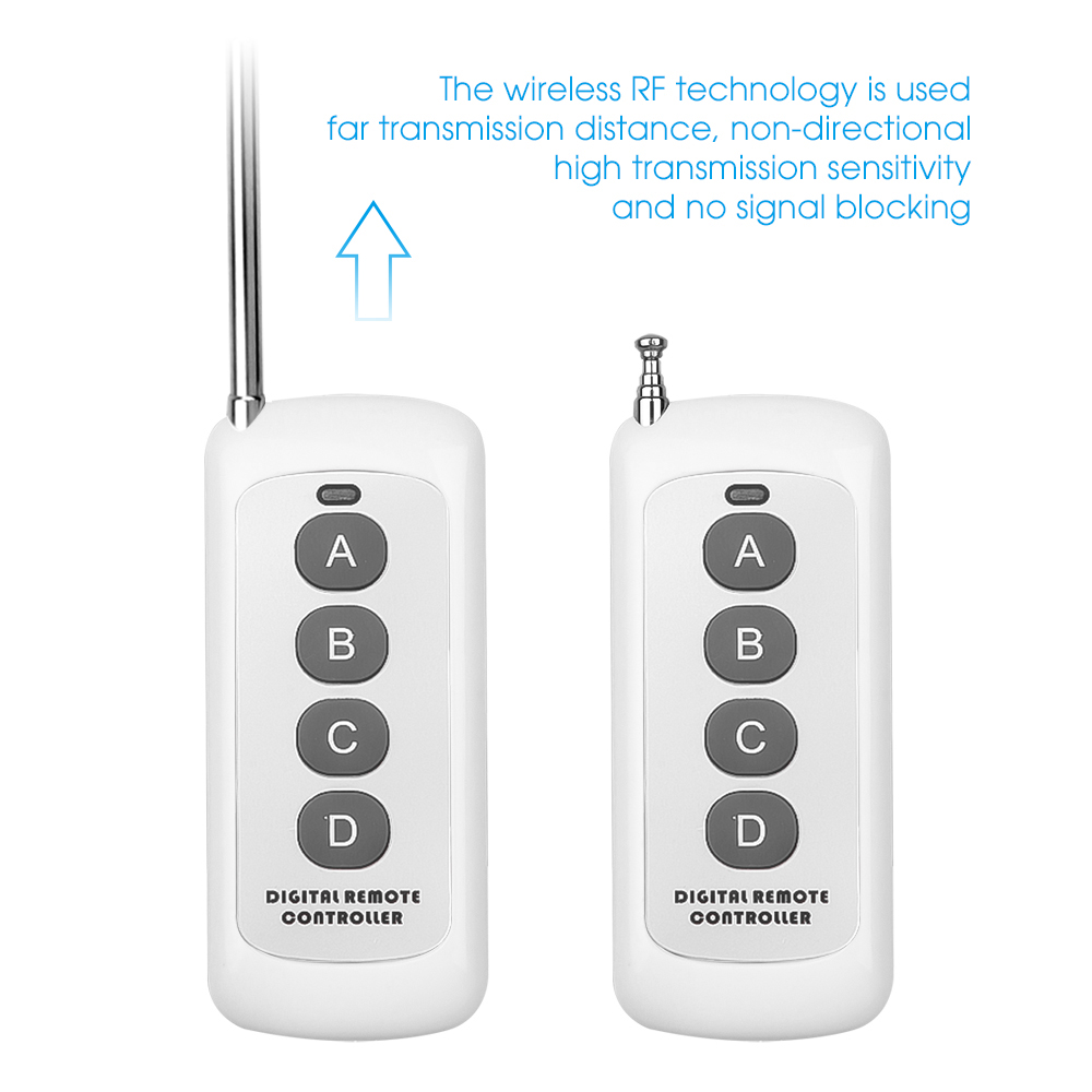 Universal 433Mhz Wireless RF Remote Control Learning Code Transmitter 2/4/6/8 Button Long Range For Smart HomeGarage Door Opener