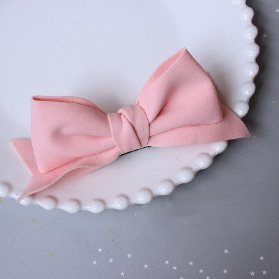 SchöNe Haar Clips Für Baby Mädchen Frühling Haar Zubehör Frabic freundlicher Kleinkind Haar BöGen Haarnadel Prinzessin Haarspange Art 9 Farben: Hellrosa