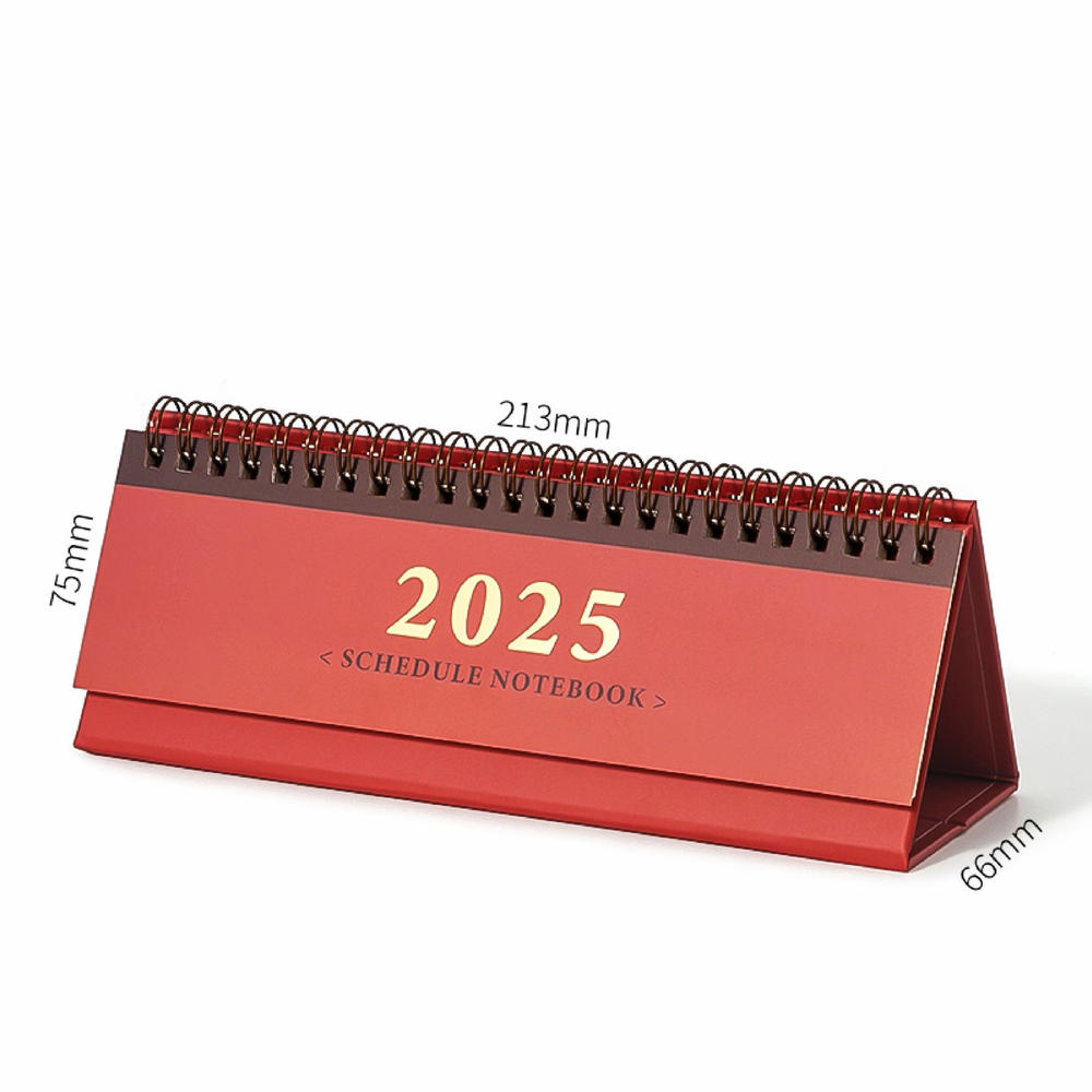 INS-Calendrier de bureau avec note mémo, grand calendrier à rabat, calendrier de bureau simple, licence mensuelle, anglais 2025, maison, bureau, école: Gris clair