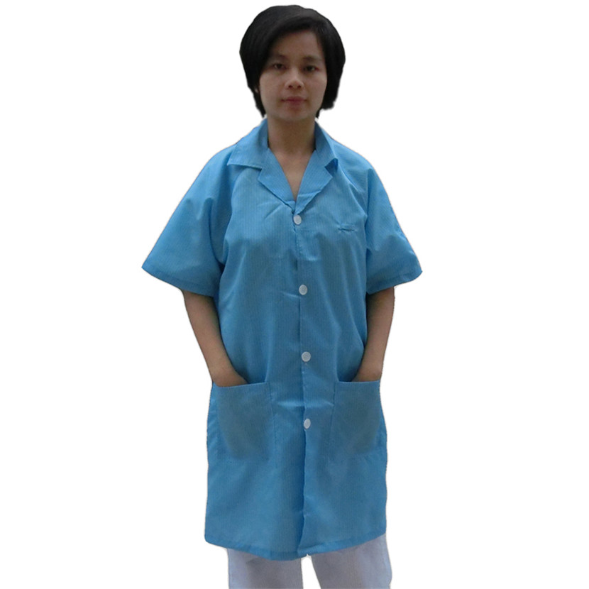 Zomer Anti Statische Beschermende Kleding Cleanroom Kleding ESD Jas Werken Kleding Antistatische Werkkleding Schoon Korte Mouwen Jas