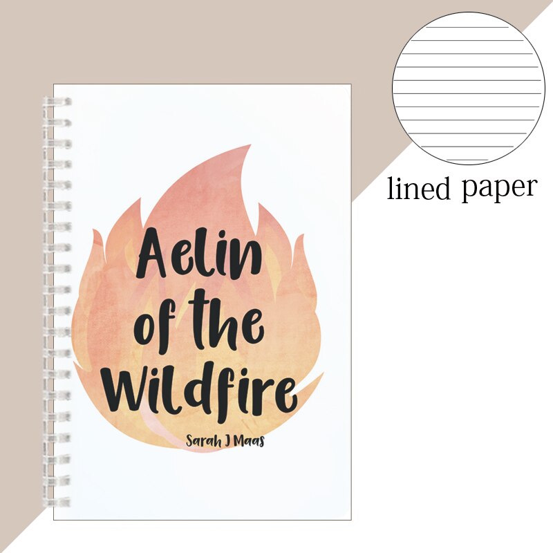 Sarah J. Maas A5 Notebook Spiral Binder Coil Note Diary Wolf Elk Rune Inspirational Motivational Quotes Carnet Travel Journal: 8