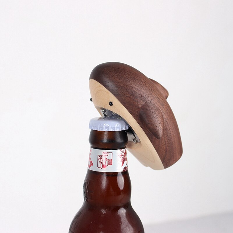 Unique Wooden Shark Shaped Bottle Opener Beer Opener Opening Bottle Cap Bar Tools Gadget Kitchen Accessories