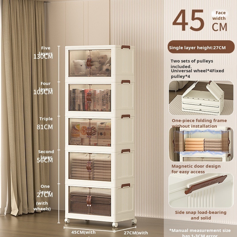 Armario plegable para el hogar, cajas de almacenamiento transparentes de plástico, cajas de almacenamiento para ropa, edredón, gabinetes de almacenamiento, gabinete de almacenamiento plegable