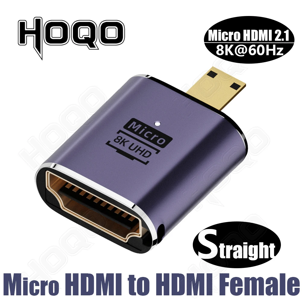 Adaptador hdmi de 90 grados 8k 4k @ 120Hz adaptador en ángulo hdmi de 270 grados 360 180 grados mni hdmi a HDMI convertidor tipo l en forma de U