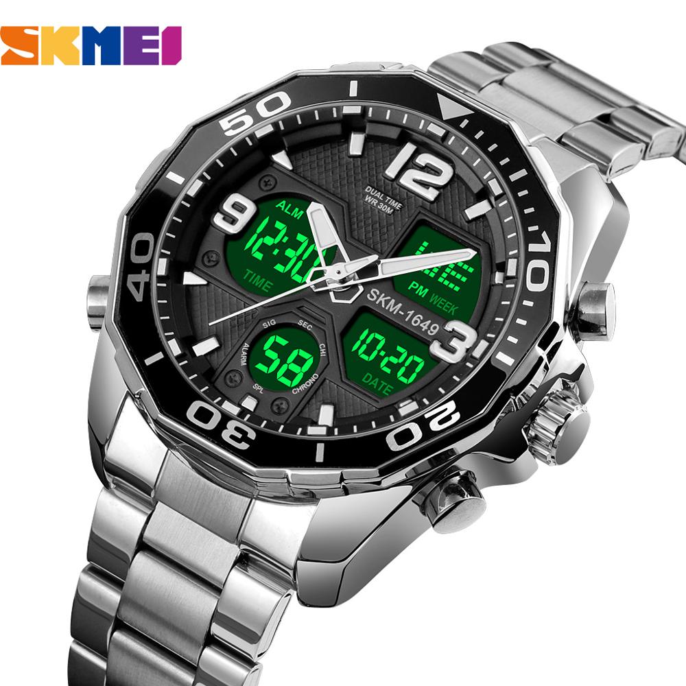 Digitale Stopwatch Skmei Top Brand Led Display Horloges Rvs Casual Chronograaf Wekker Relogio 1649
