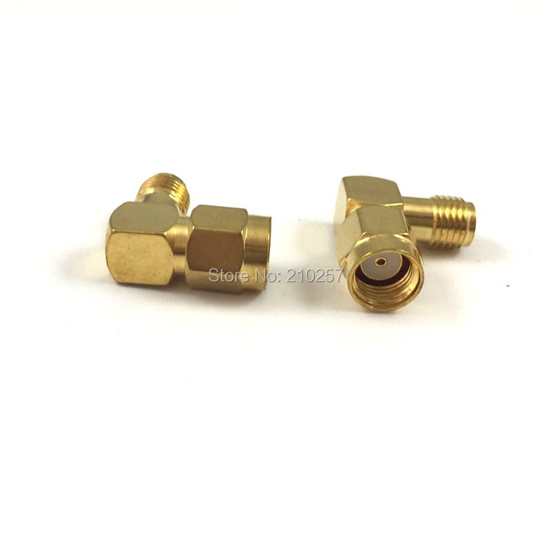 1Pcs R 90 Graden Rp Sma Male Jack Naar Rp Sma Vrouwelijke Plug Connector Haakse M/F ptfe