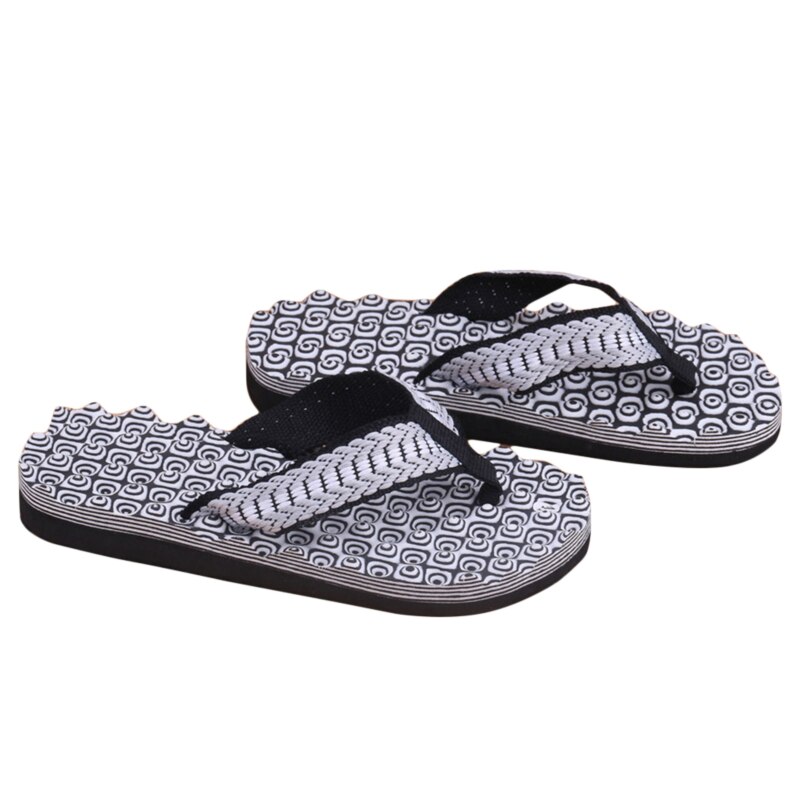 Summer Men Flip Flops Beach Sandals Anti-Slip Zapatos Hombre Casual Shoes: Black / 40