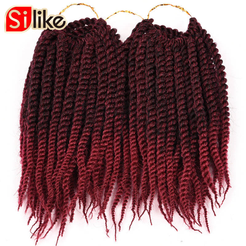 Synthetische Gehaakte Vlechten 24 Wortels Kids Senegalese Twist Haar 10 Inch Haak Twist Vlechten Haar Voor Kid Gehaakte Vlechten Haar