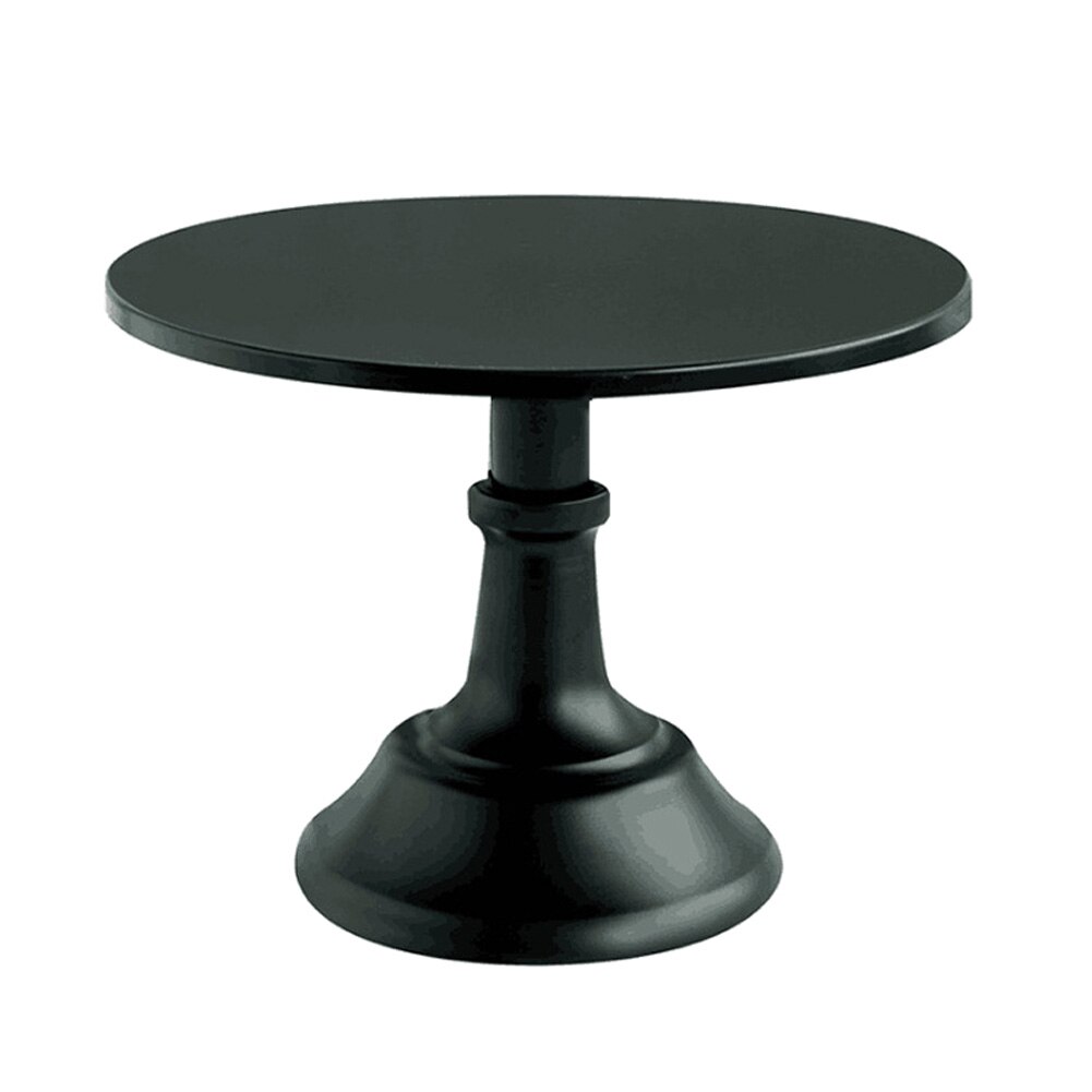 Bolo quente expositor sobremesa cupcake servindo placa redonda 10 Polegada para festa de casamento d6: Black