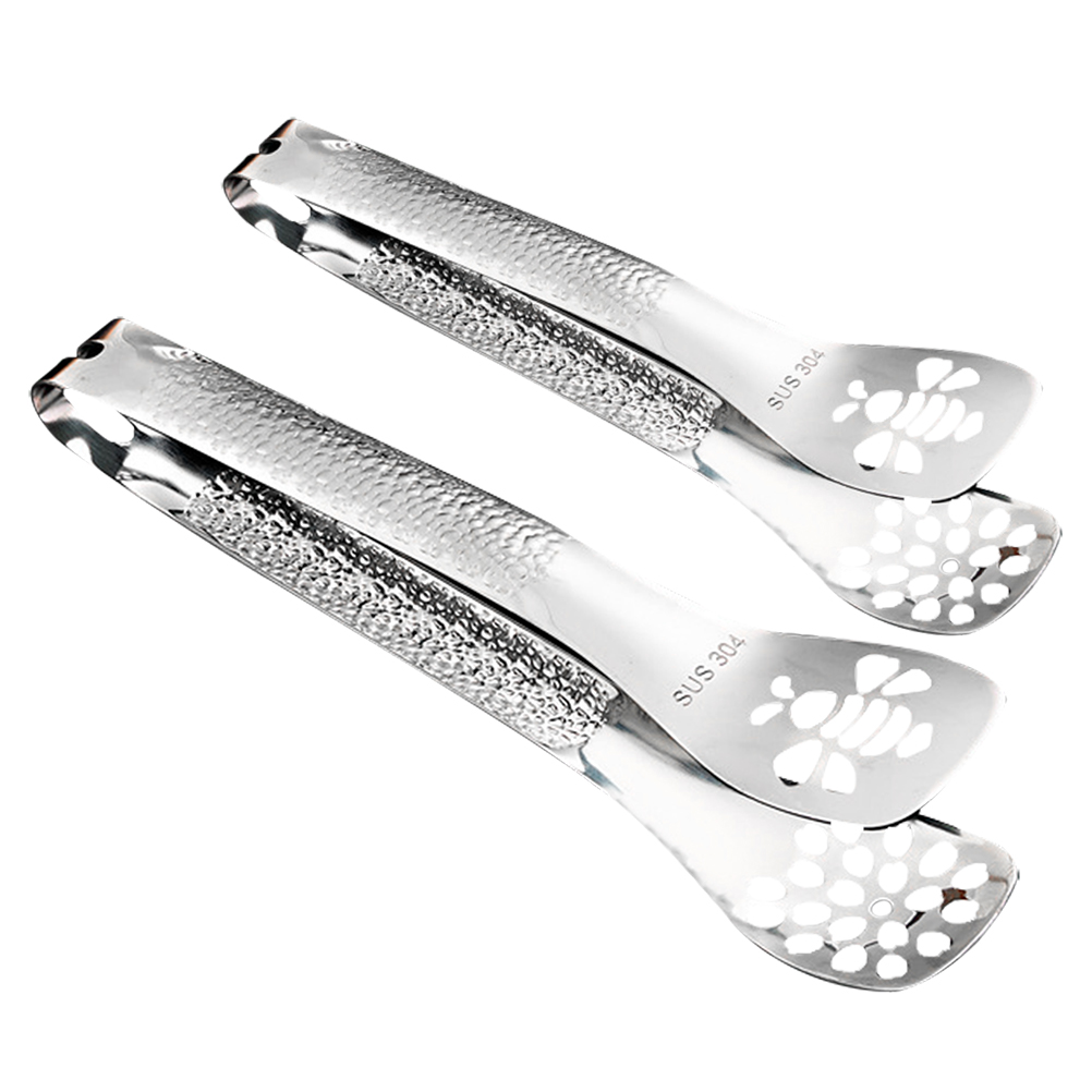 2Pcs Buffet Tong Toast Tongs Bread Clamps Barbecue Clip Biscuit Tong Dessert Clips: Default Title