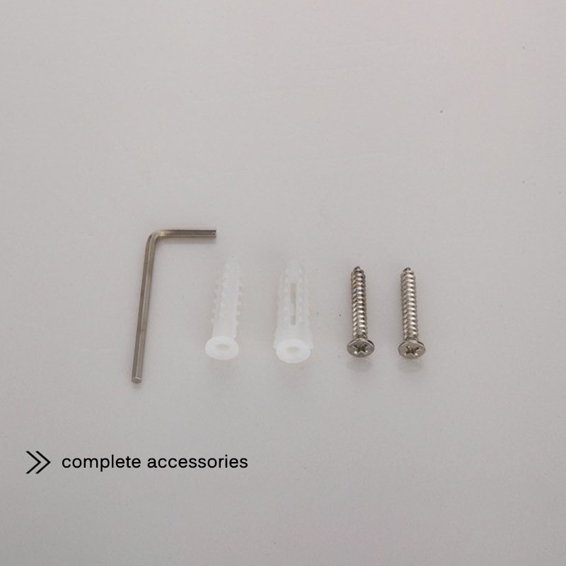 JUSHFO Toilet Brush Holders Stainless Steel Space-saving Wall-Mounted Single Brush Glass Holders Bathroom Hardware Accessories