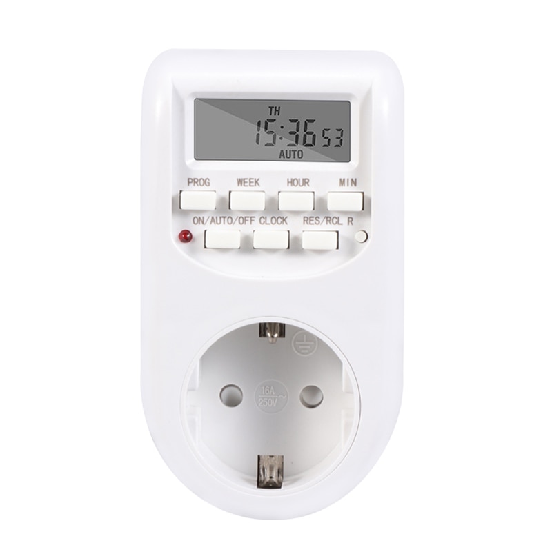 Digital Timer Electronic Switches EU Plug Socket Kitchen Timer Outlet 220V 50HZ 10A Programmable Timing Smart Socket
