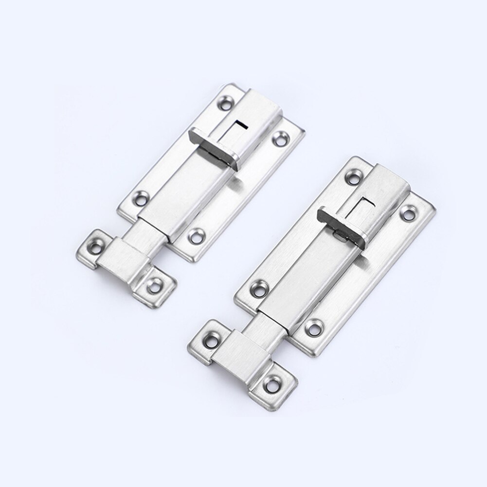 2pcs Gate Easy Install Sliding Bolts 3inch 4inch With Screws Stainless Steel Door Latch Anti Theft Security Window Home Hardware
