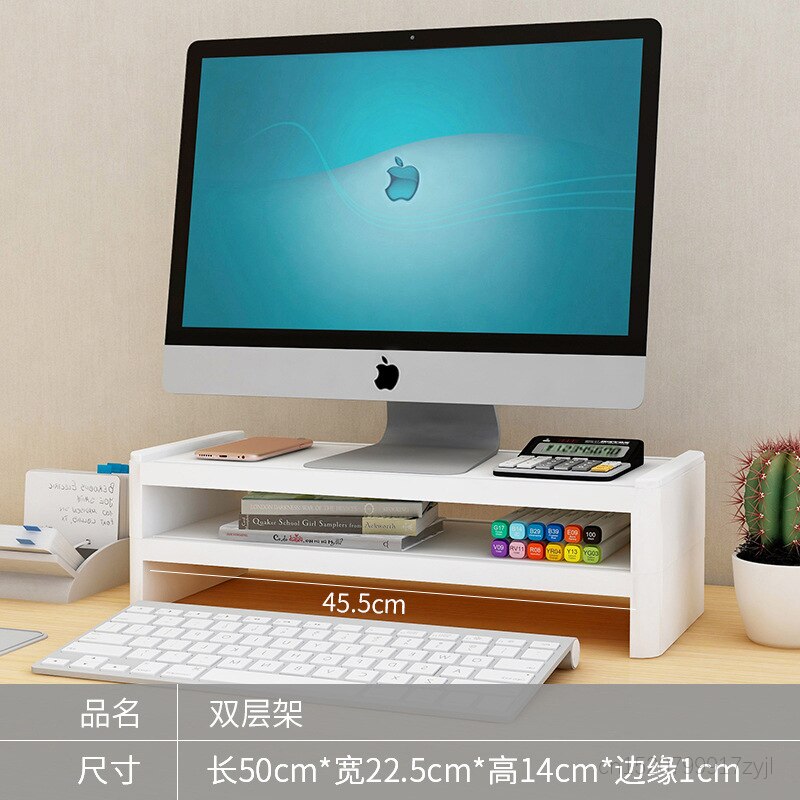 3 Layers Multifunctional Desktop Computer Keyboard Lockers Office Desktop Storage Box Pen Holders Stationery Books Bookshelves: B