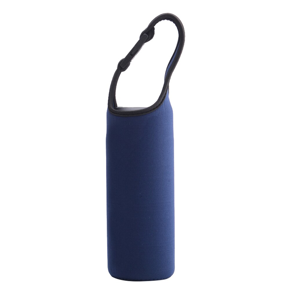 500Ml Draagbare Warmte Geïsoleerde Cup Sleeve Case Travel Water Fles Covers Protector Opbergtas Met Touw Thermos Cover: Deep Blue