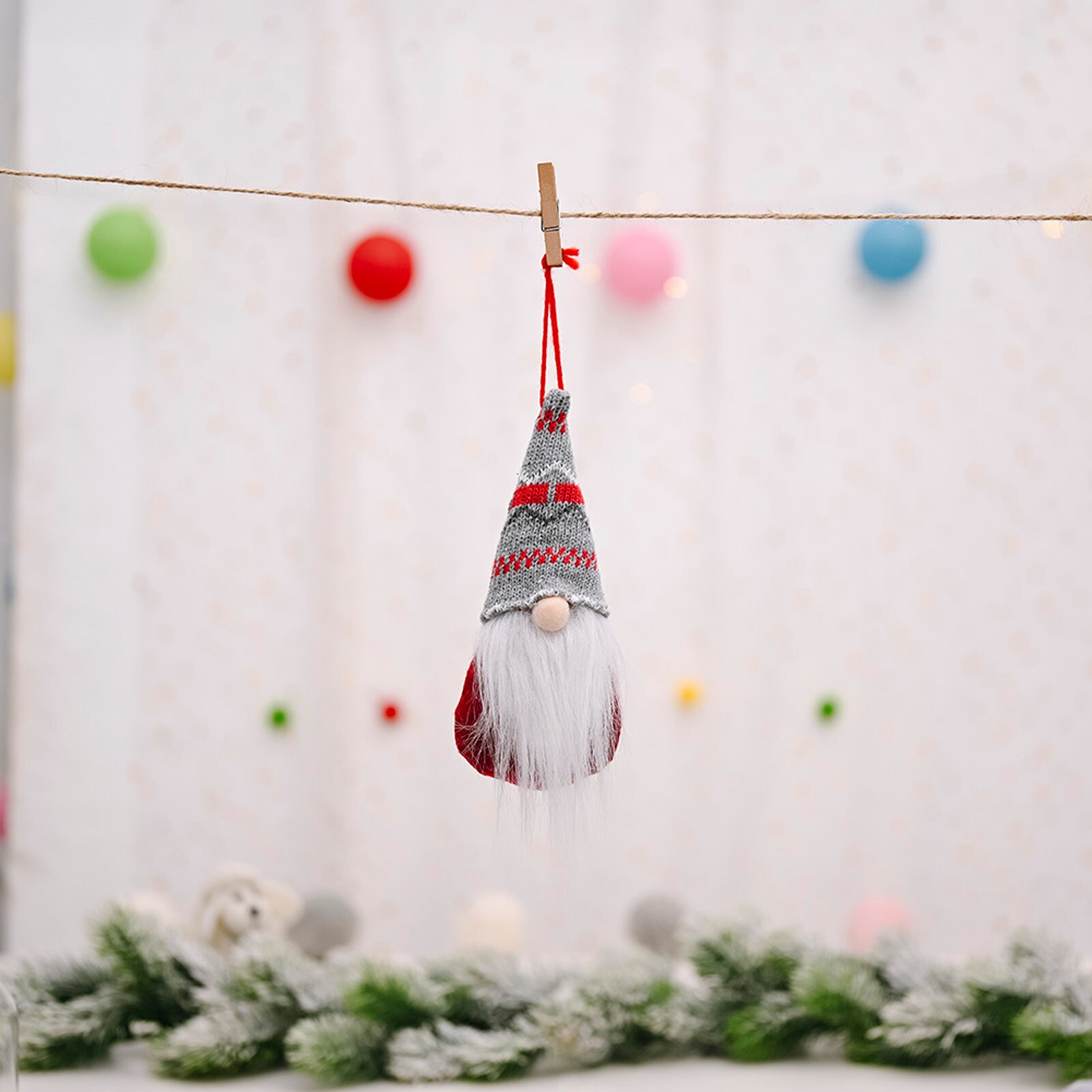 Mini Christmas Decoration Xmas Tree Hanging Gadget DIY Deco Lanyard for Tnansgiving Festival Gif