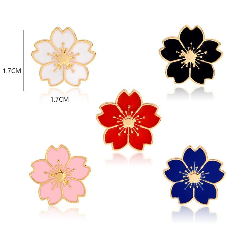 Zoete sakura bloem emaille badge broches speldjes voor vrouwen en meisjes kleurrijke cartoon sieraden retro accessoires rugzak