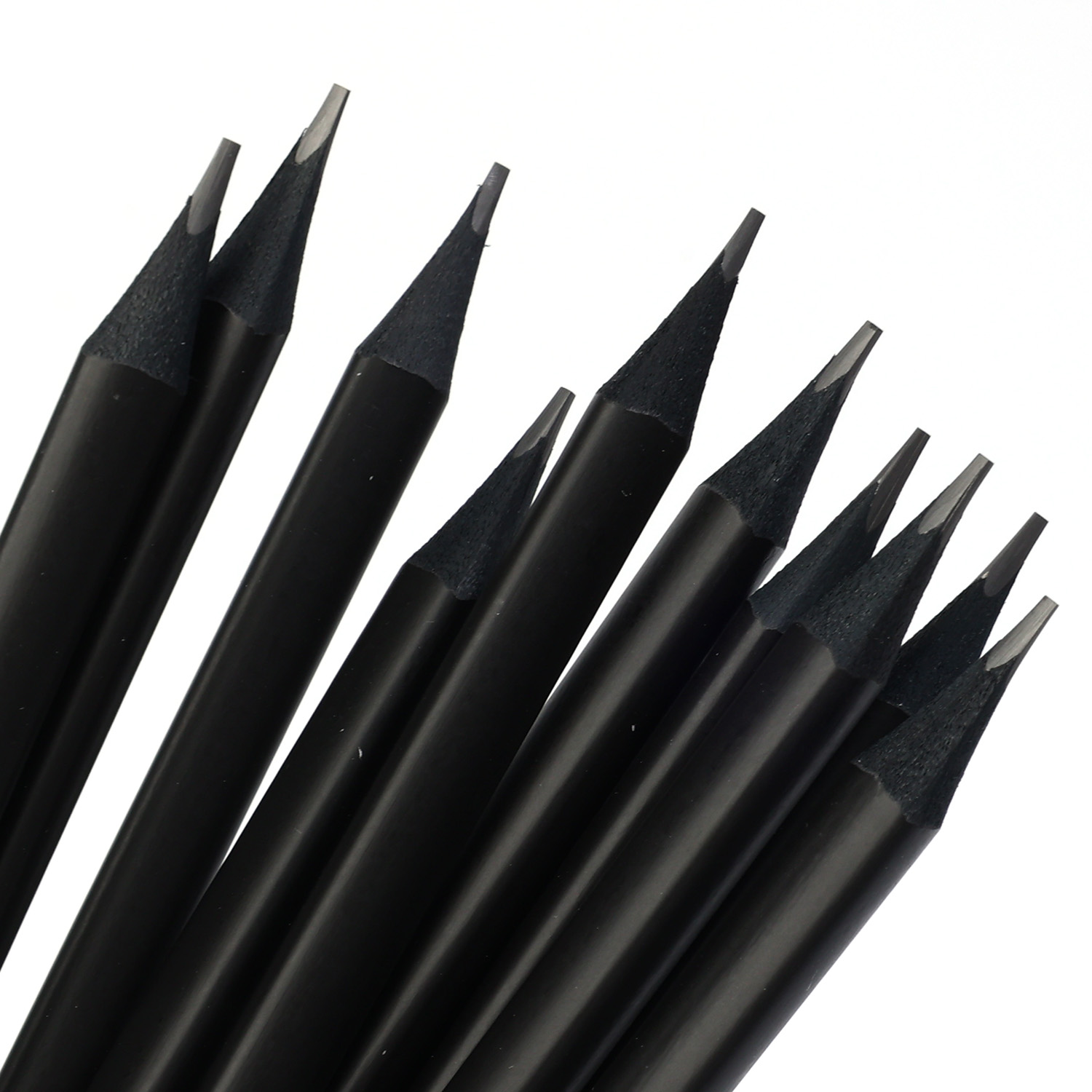 Kit de lápices de bocetos HB 2B de madera negra para dibujar, pintar, escribir, bolígrafos de plomo de madera, suministros estacionarios multifunción para estudiantes